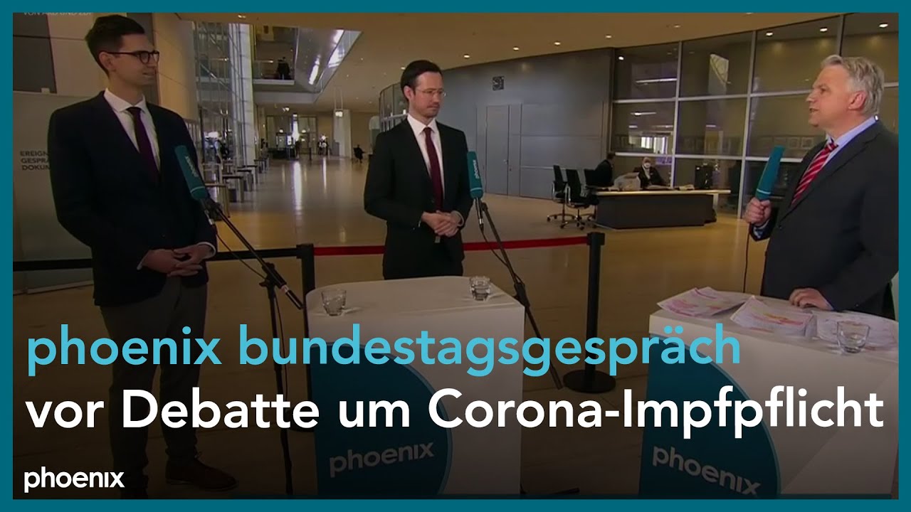Corona-Impfpflicht: phoenix bundestagsgespräch mit Dirk Wiese (SPD) und Sepp Müller (CDU)
