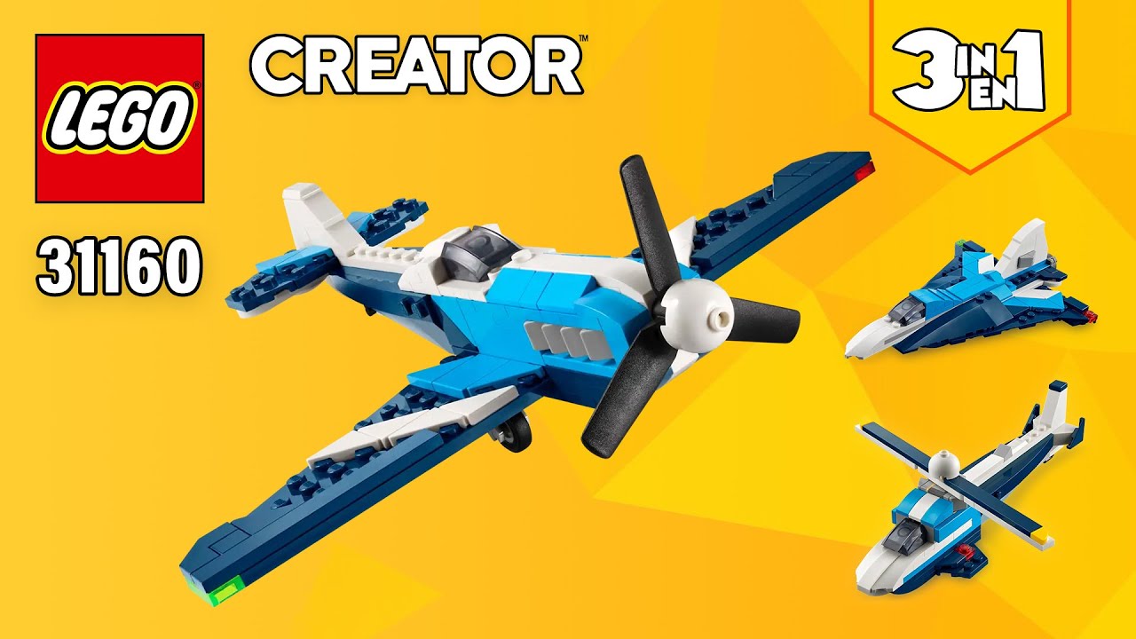 LEGO® Creator 3-в-1 Самолет: Гоночный самолет (31160) [178 деталей] Реактивный самолет и вертолет...