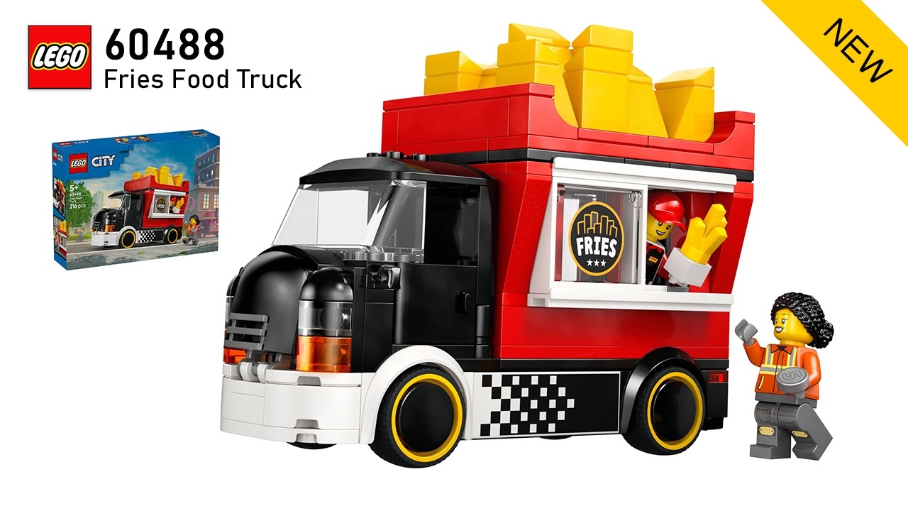 LEGO City Traffic 60488 Fries Food Truck (2026) - unbox and speed building