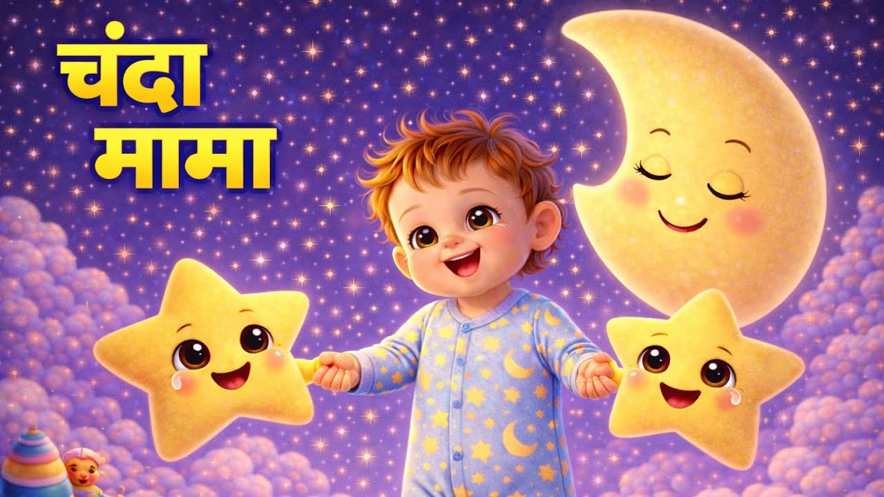 चंदा मामा दूर के 🌙 | Chanda mama|बच्चों की प्यारी कविता | Hindi Rhymes for Kids| Letest 2025