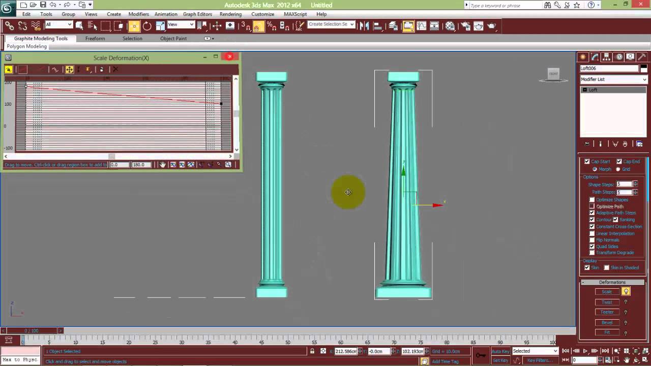 3ds Max Arch Columns modeling