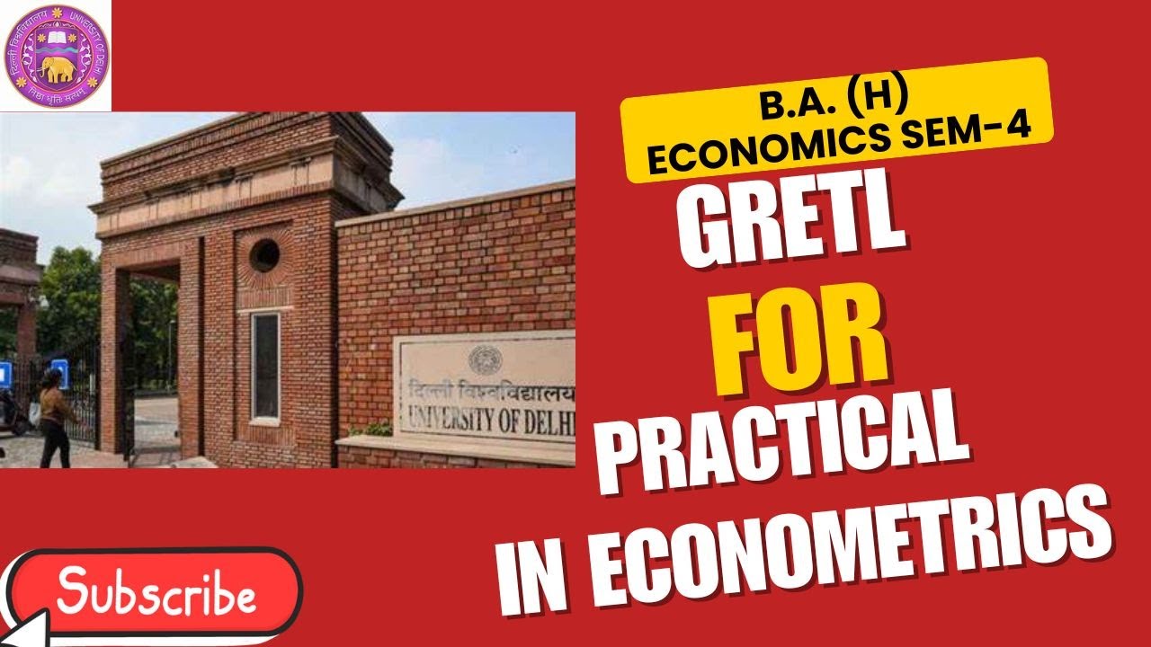 GRETL for Econometrics Practical || B.A.Economics(H) Sem 4|| #delhiuniversity #cuetpreparation