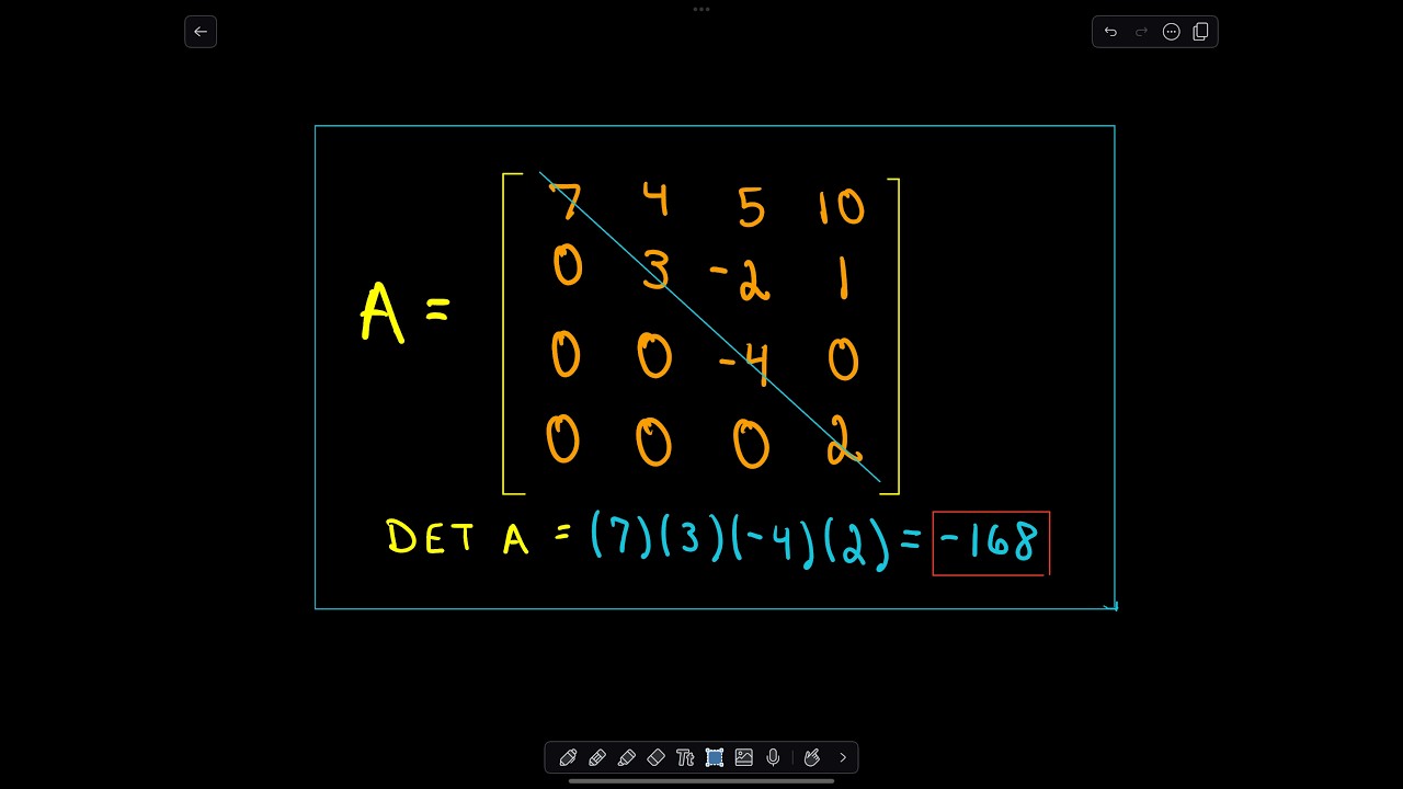 Determinant of a Triangular Matrix
