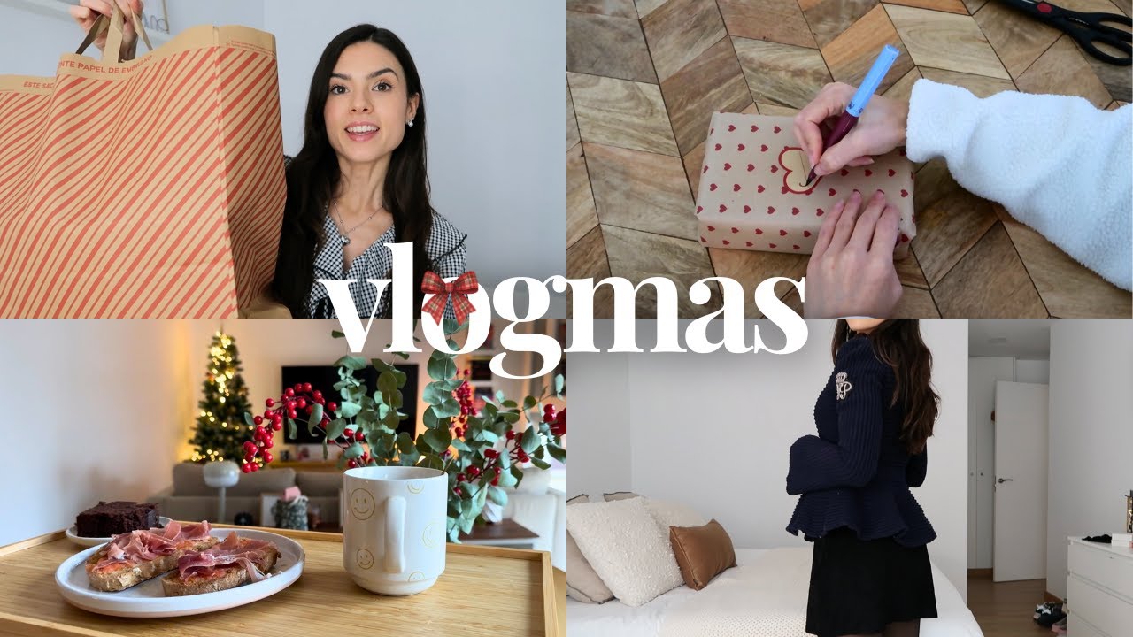 VLOGMAS 2 ❤️ Compras navide&ntilde;as, Haul de navidad, decoraci&oacute;n y ropa de invierno, Envolviendo regalos