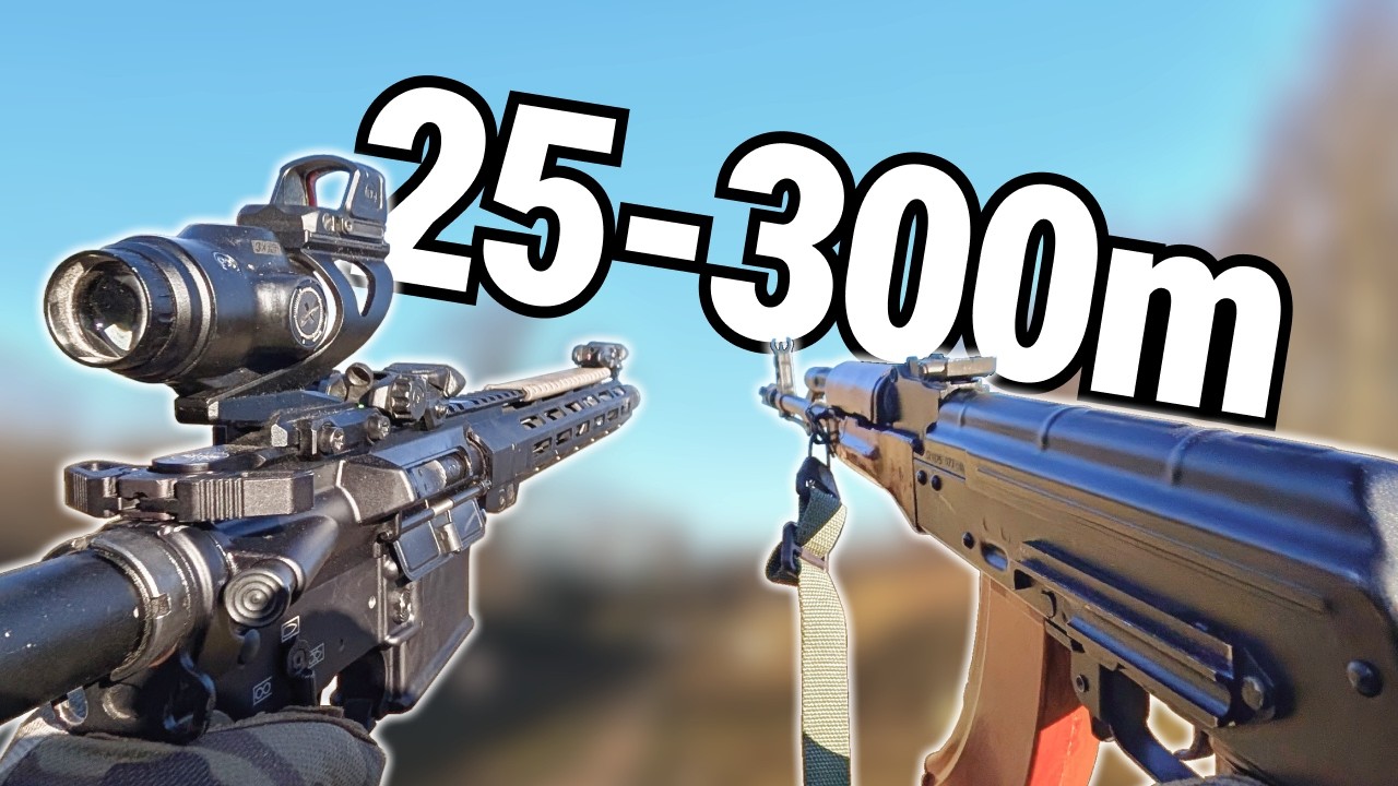 Весёлая стрельба: AR-15 против AKM на дистанции 25–300 метров