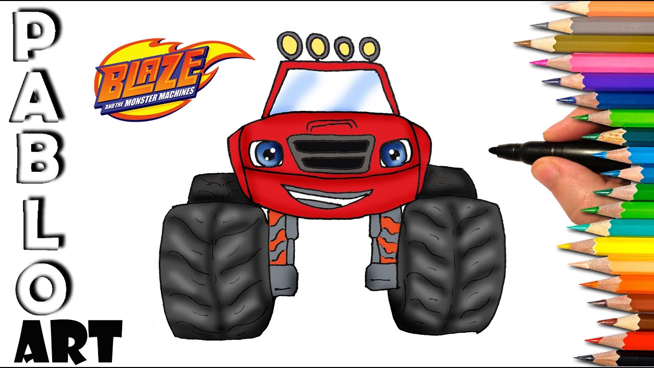 How to draw Blaze and the Monster Machines | Learn to Draw step by step