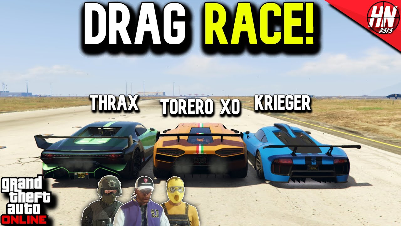 Torero XO vs Krieger vs Thrax DRAG RACE! | GTA Online