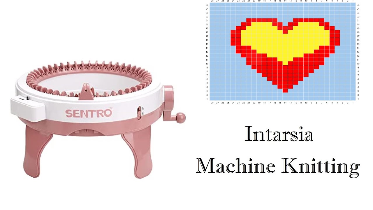 Intarsia machine  knit  - heart