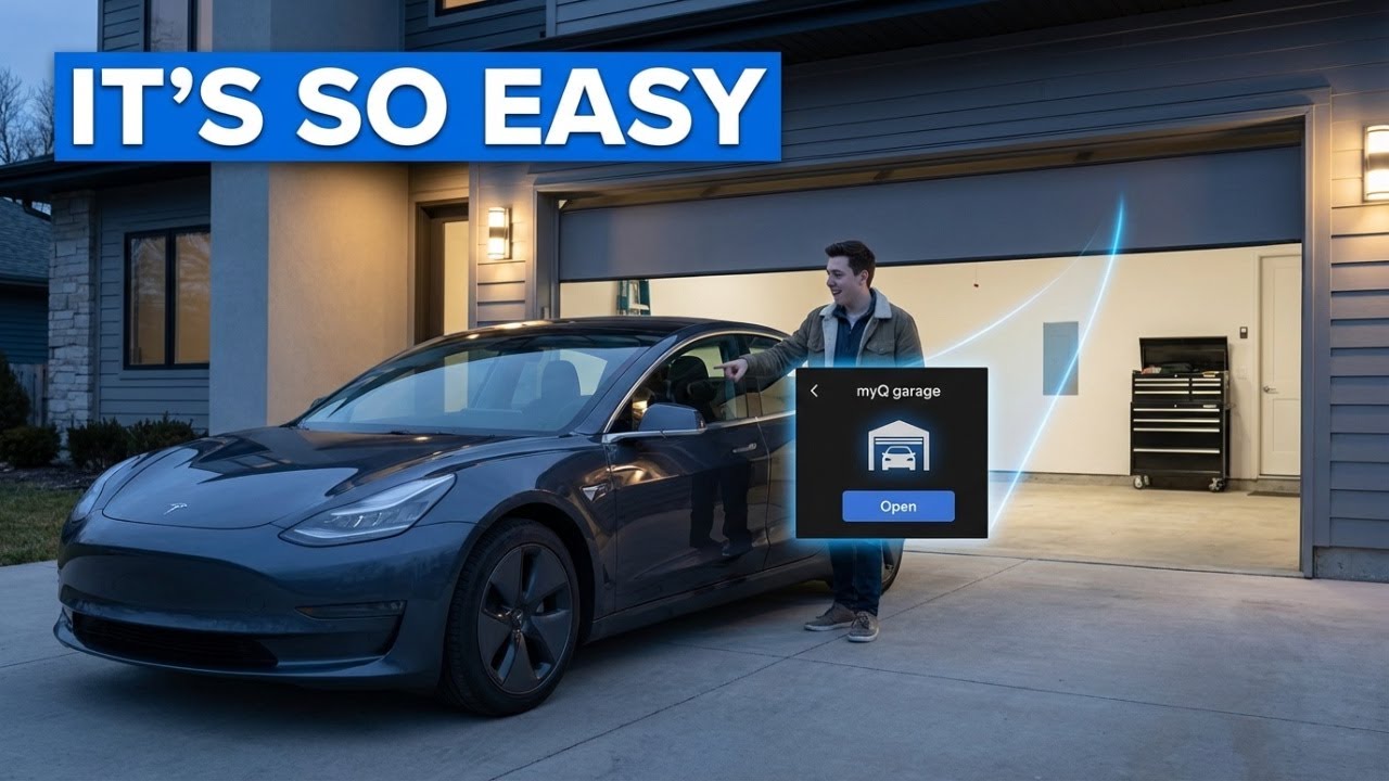 Control Your Garage With Your Tesla!