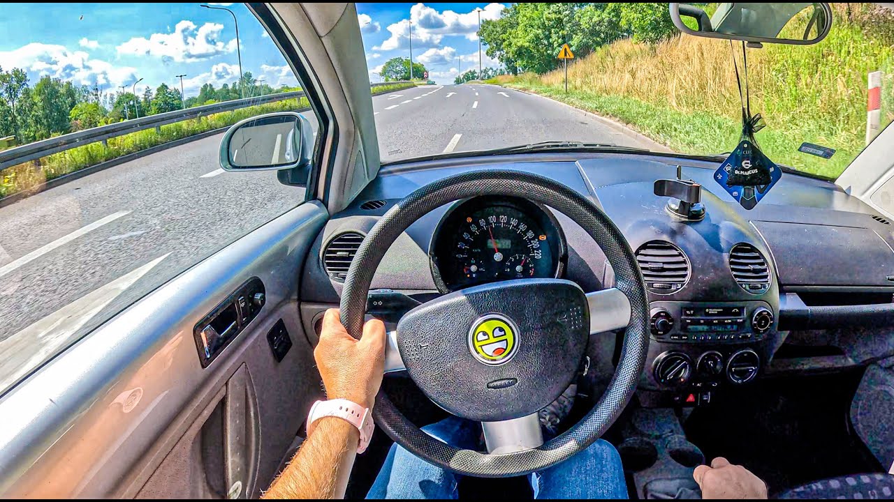 1999 Volkswagen New Beetle (2.0 115 hp) | POV Test Drive #2487 Joe Black