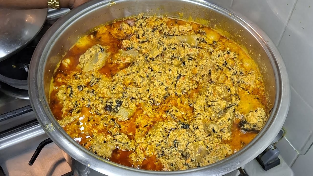 Fingerlicking egusi soup / stew,  Nigeria delicacy #delicious #mouthwatering #viral 