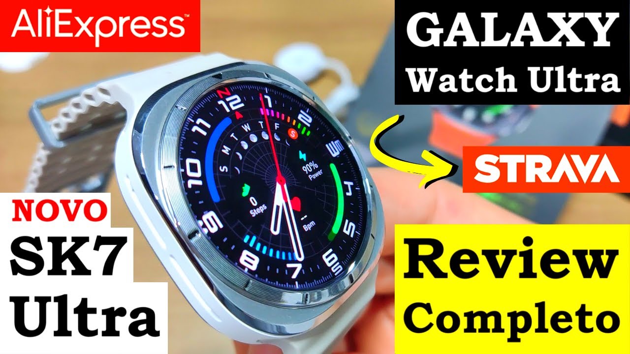 REVIEW COMPLETO SMARTWATCH SK7 ULTRA! A MELHOR RÉPLICA DO GALAXY WATCH ULTRA NO ALIEXPRESS!?