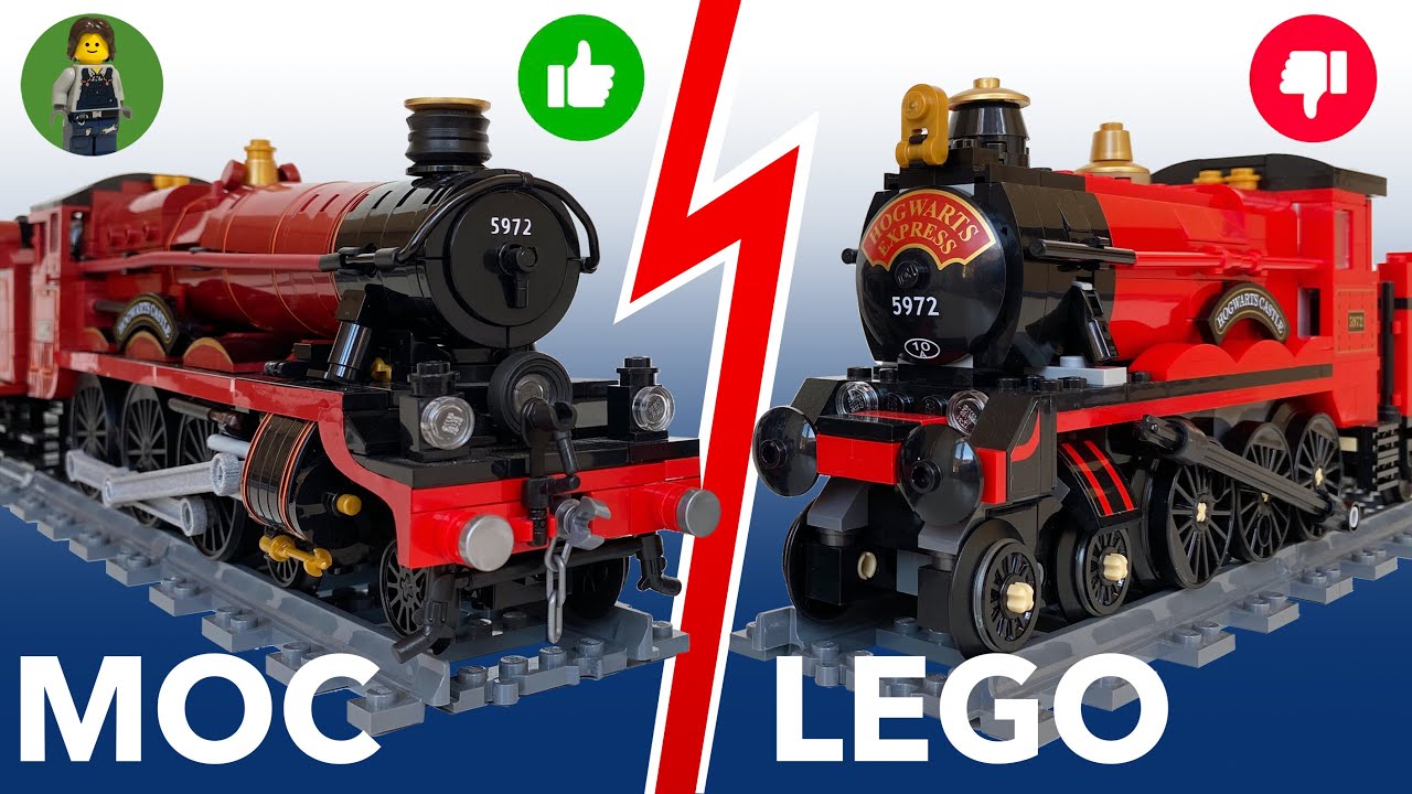 LEGO Hogwarts Express Comparison 2020  - MOC VS LEGO