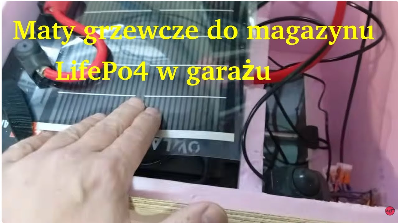 Magazyn energii w nieogrzewanym garażu. Dołożyłem maty grzewcze.