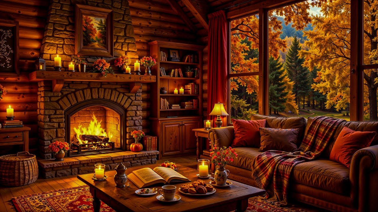 Heavy Rain on Window 🌧️ Gentle Fall Rain Ambience – For Deep Sleep, Calm & Relaxation 🍂