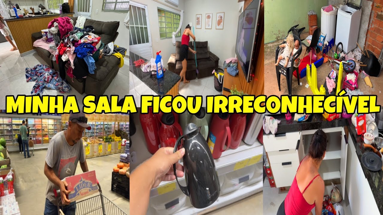 Realidade de uma casa com 5 pessoas– Compra do mês COMPLETA | Mudei a sala de lugar e ficou GIGANTE!