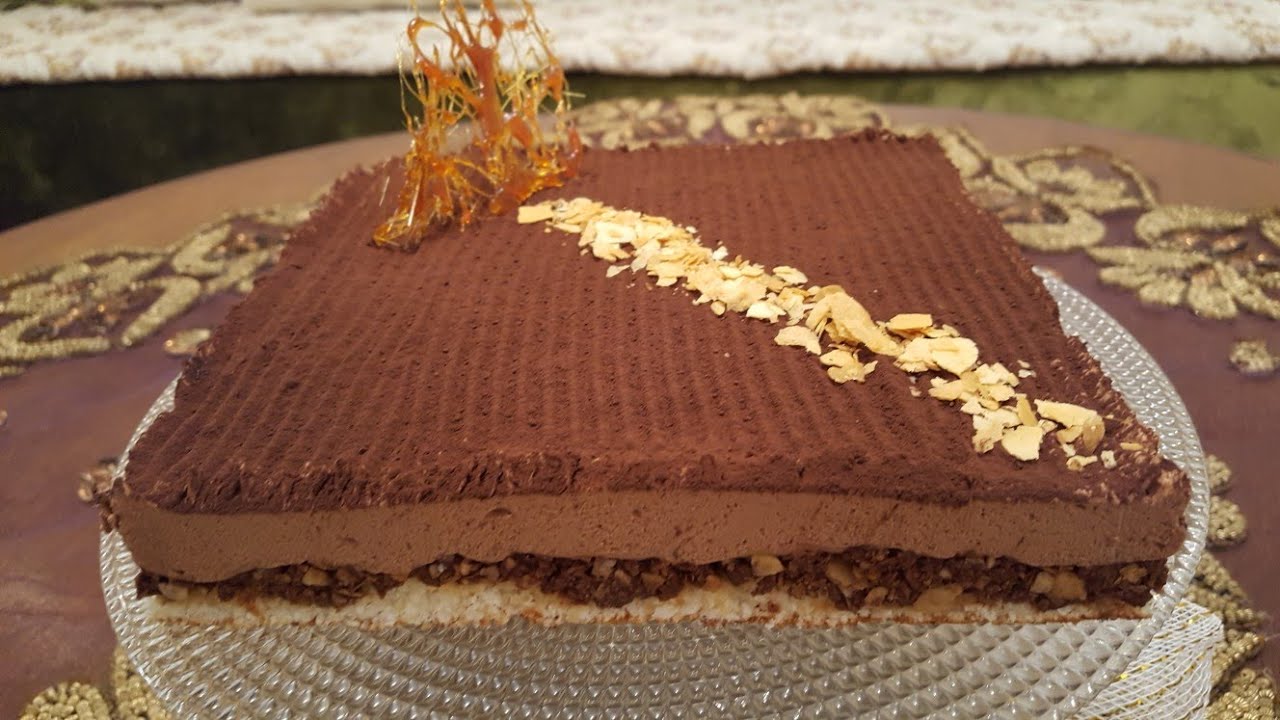 حلوة ملكية بموس الشكلاطة trianon / gateau Royal au chocolar