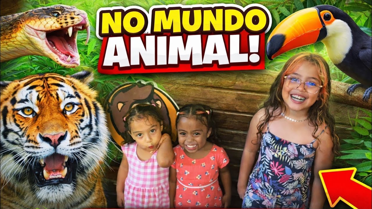 🦜🐍👉 As reações das meninas no Mundo Animal vão te surpreender 🦁🐯