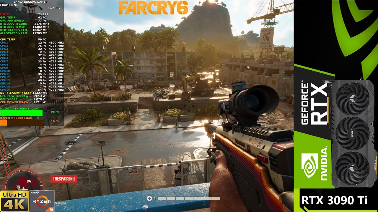 Far Cry 6 Ultra Settings Ray Tracing 4K HD Textures | RTX 3090 Ti | Ryzen 9 5950X