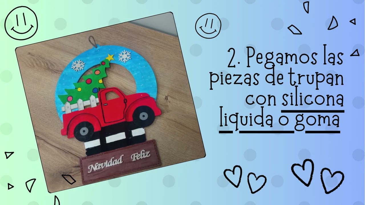 ¿Cómo hacer un cuadro navideño de trupan?
