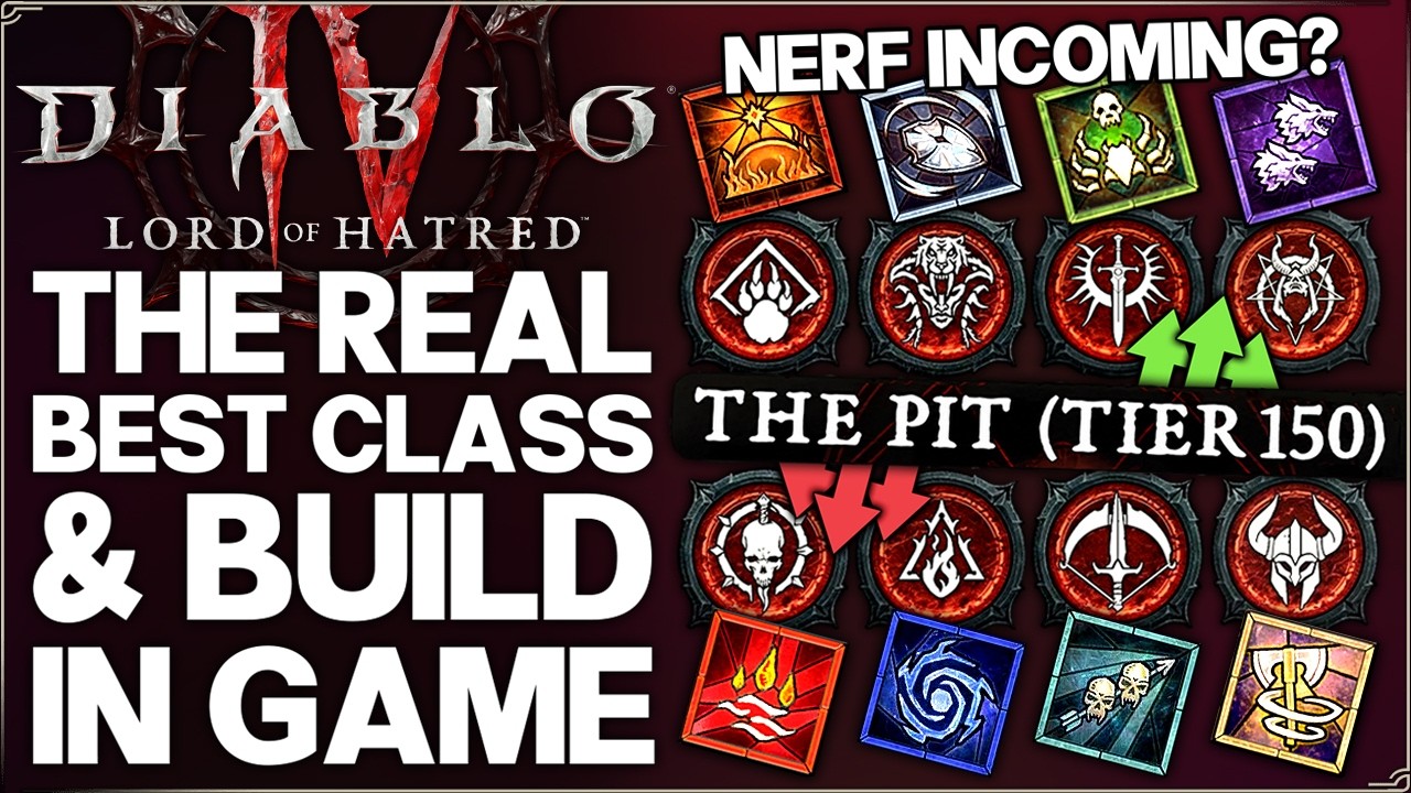 Diablo 4 - BIG Changes - New Best Most OP Build in Game - ALL Class & Builds Power Ranking Guide!