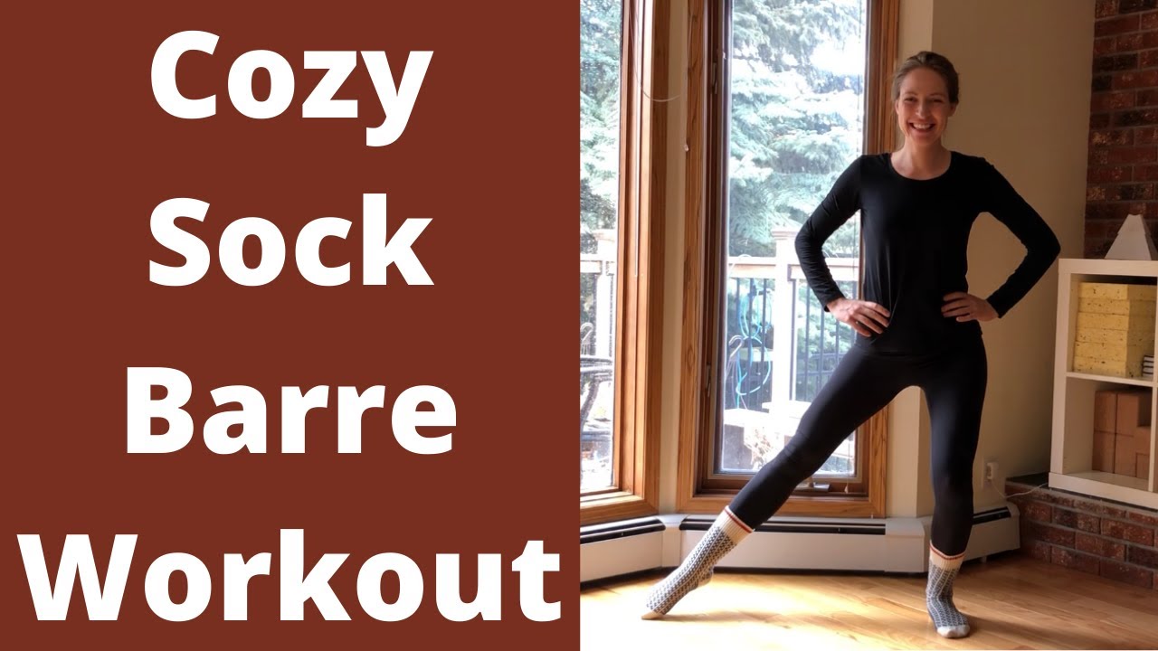 Quick Barre Workout for Toned Legs with Sliders/Socks (8min)