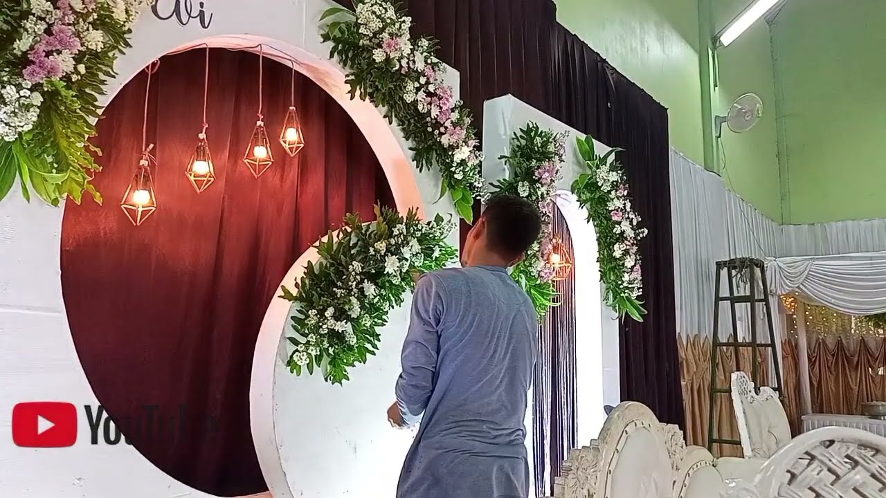 BELAJAR pasang dekorasi pernikahan di GEDUNG/AULA pesantren(@son orson)