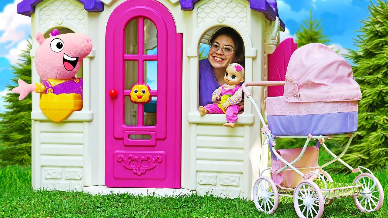 La casa de juguete para Peppa y Alive. Vídeos de juguetes para bebés