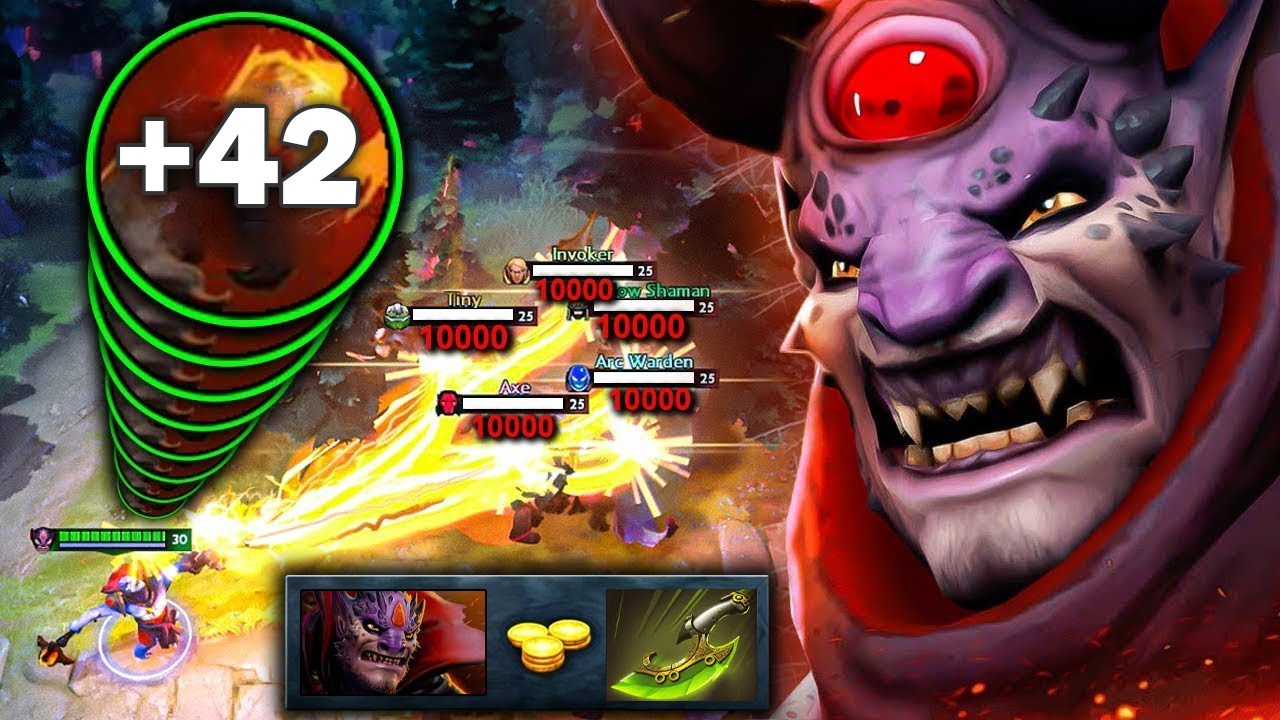 +42 Stacks Finger of death🔥Lion Right Click Build 46Kills One Shot Dota 2