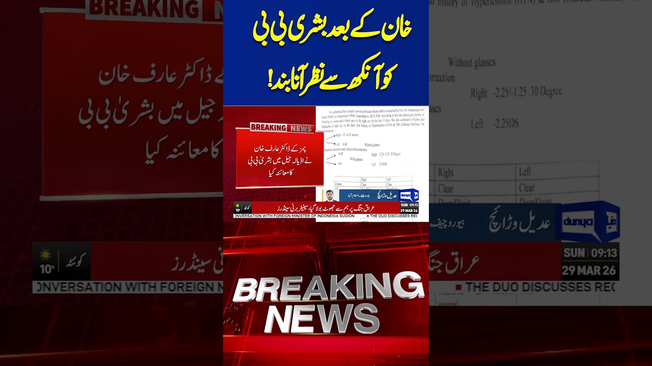 Bushra Bibi Eye Treatment | Imran Khan Adiala Jail | Doctors Report | Big News For PTI | #shorts