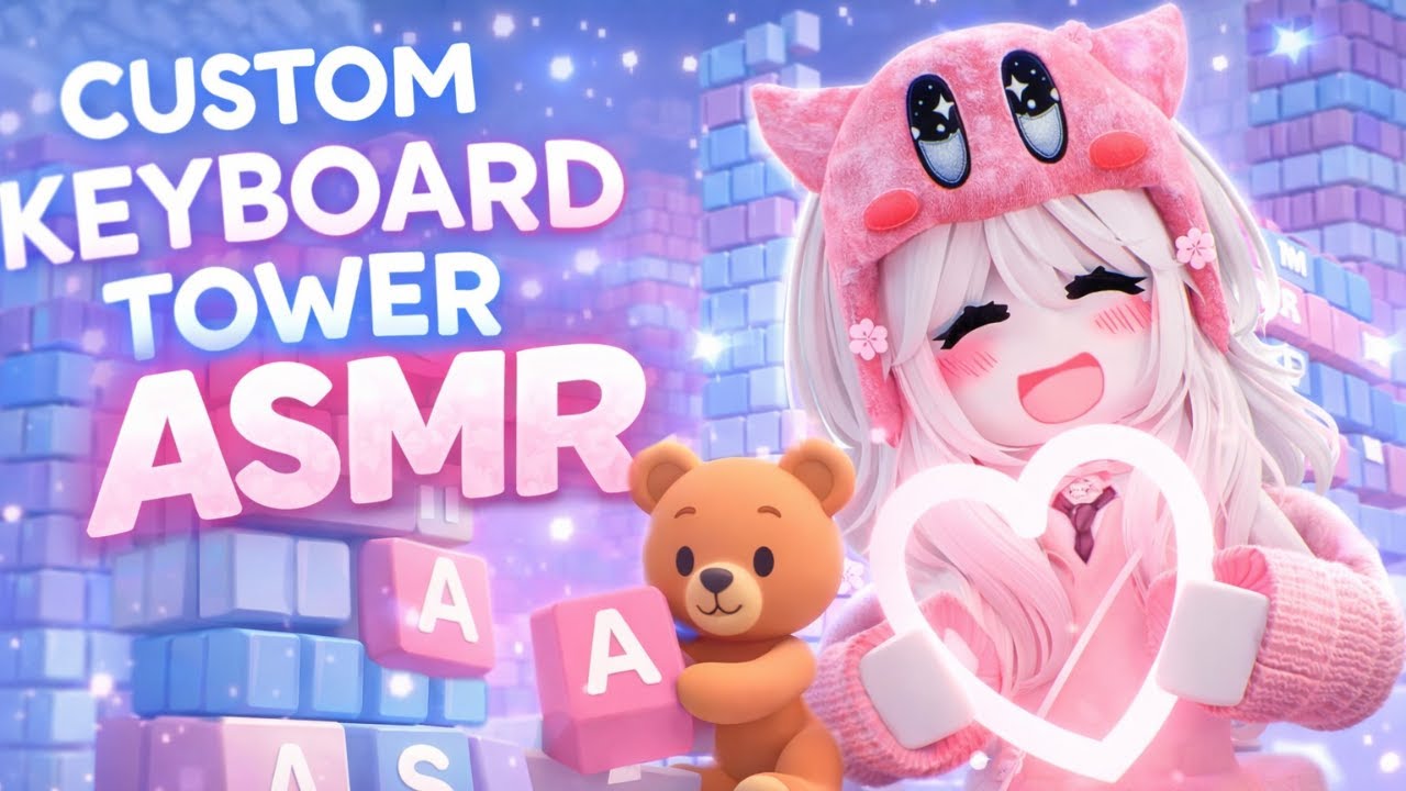 [ASMR] CUSTOM KEYBOARD TOWER 🧱 | Roblox Keyboard Tower Satisfying Sounds • No Talking and Lofi Music