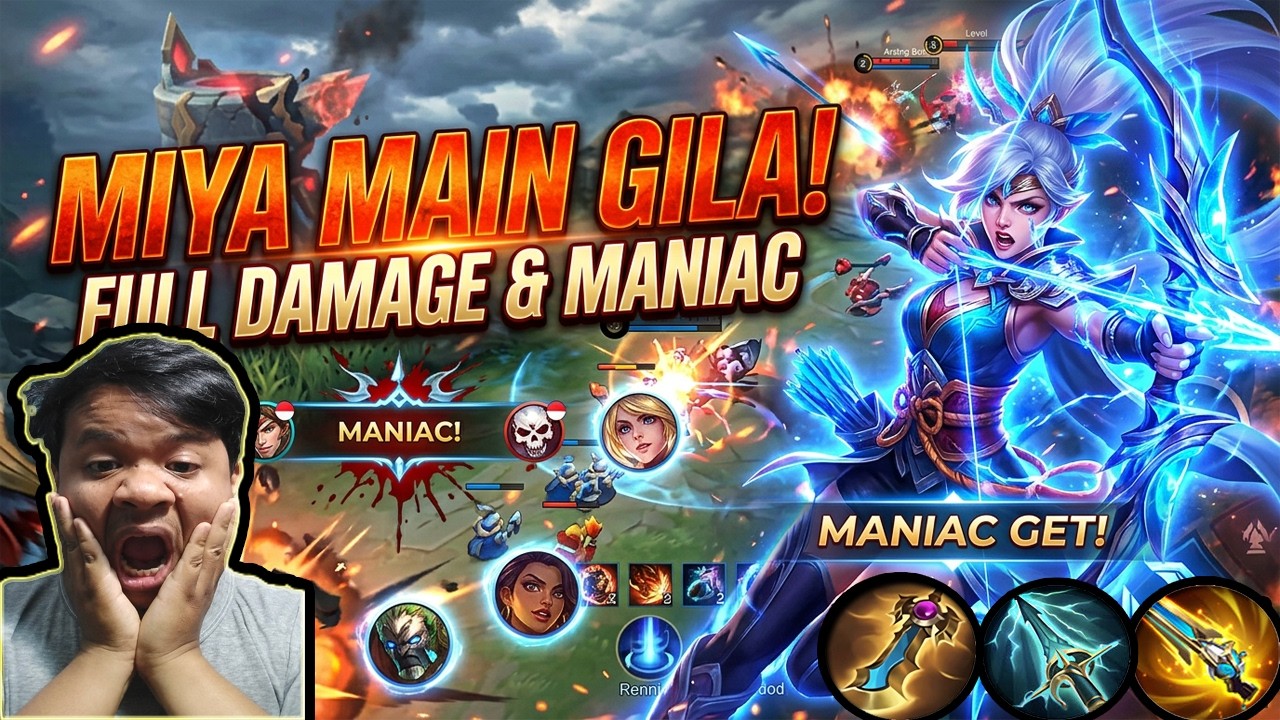 SURPRISE ATTACK! 💀 MIYA BEST BUILD 2026 1V5 MANIAC MACHINE! MLBB GAMEPLAY! 🧛
