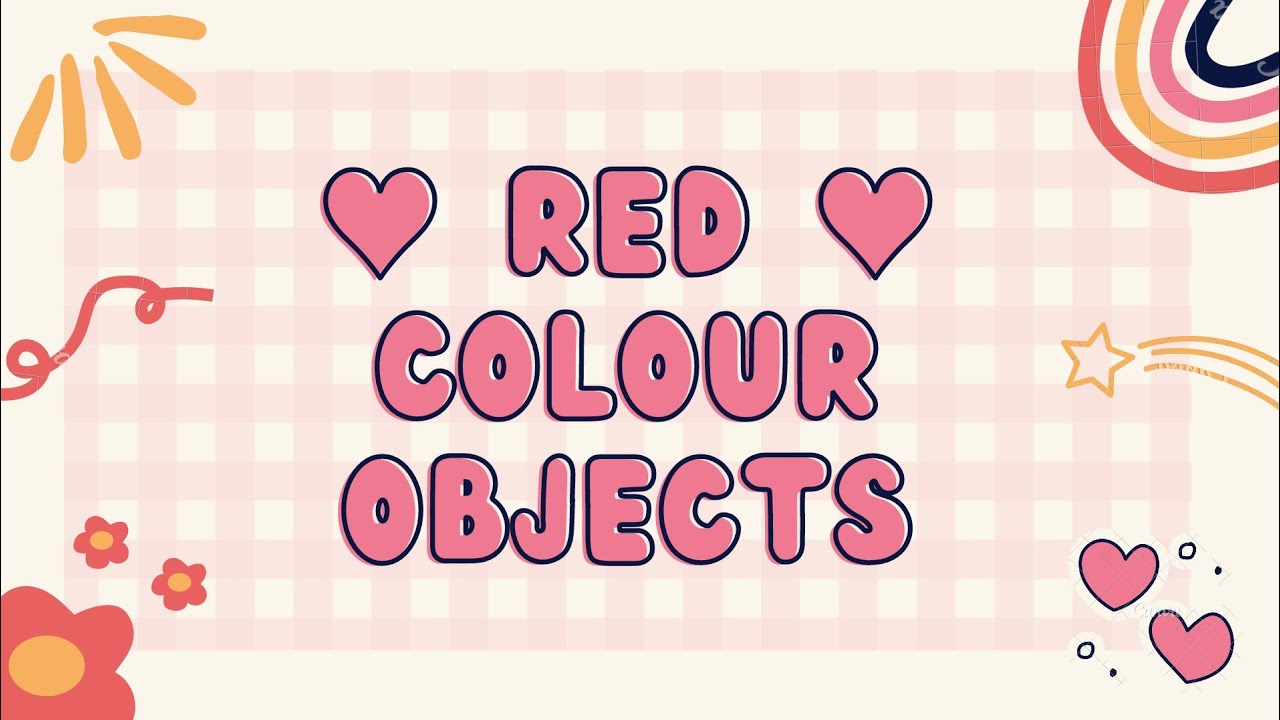 COLOUR FOR KIDS: Red Objects! Things that are RED in colour! Red colour object for kids#red#colours