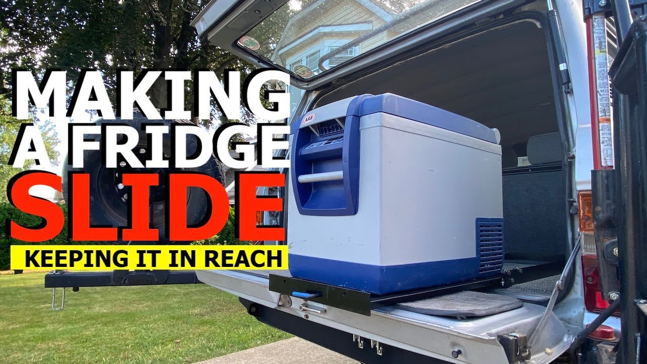 How to make a Fridge-Freezer Slide // DIY metal drawer for your portable fridge