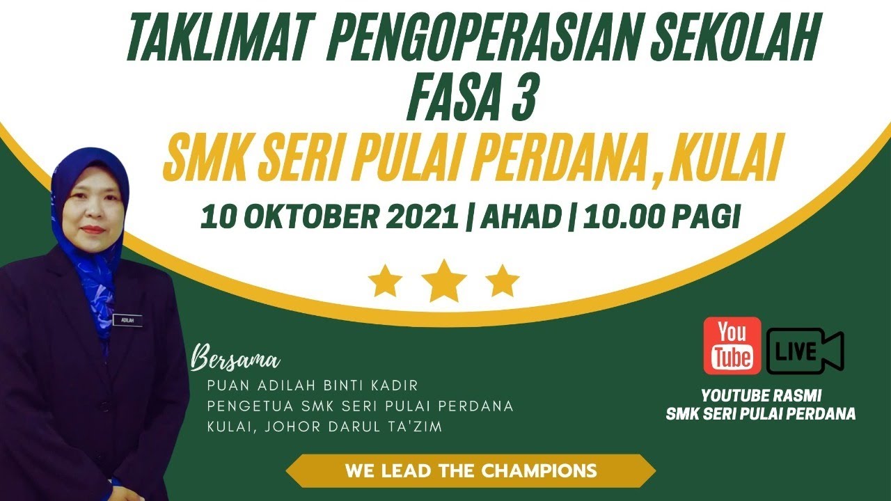 TAKLIMAT PENGOPERASIAN SEKOLAH FASA 3.0 SMK SERI PULAI PERDANA