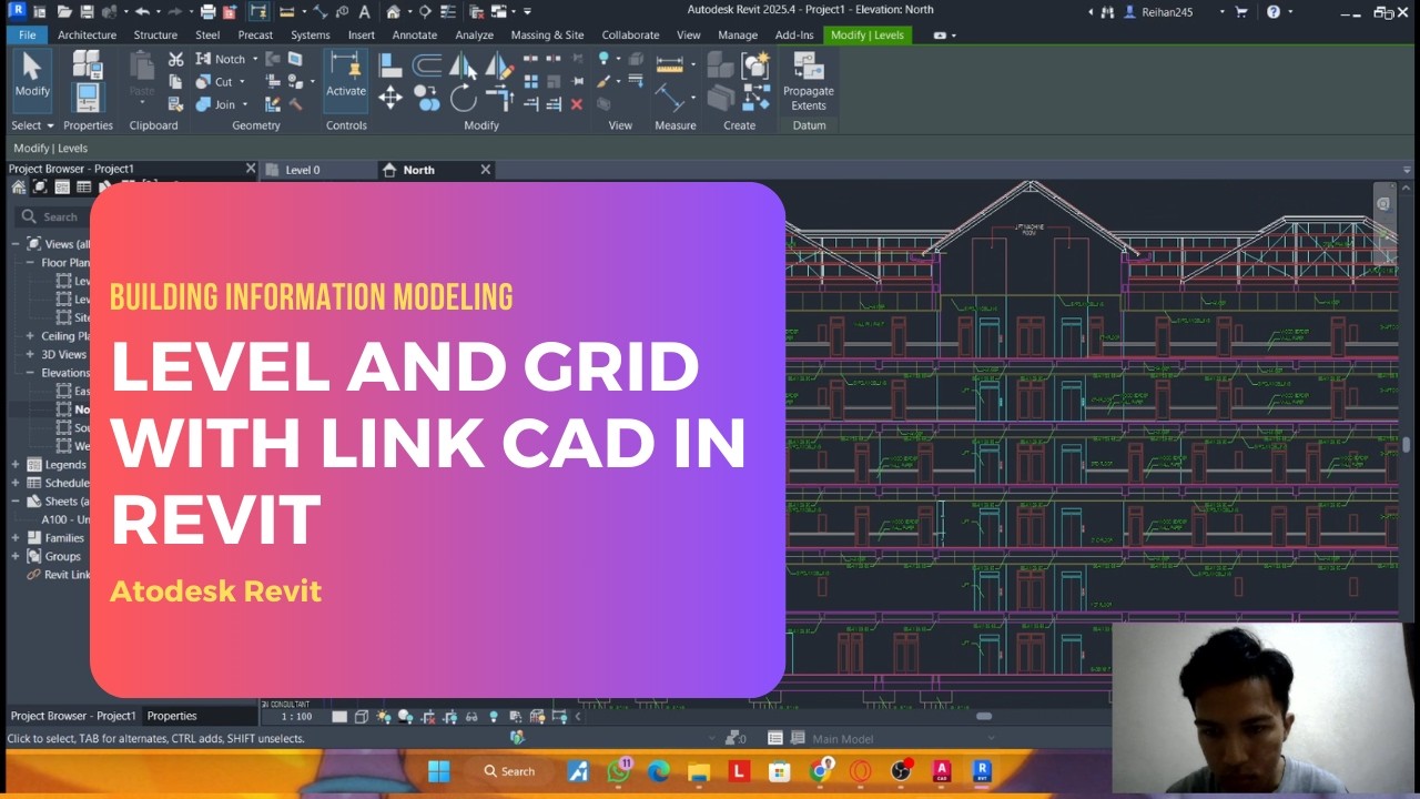 Cara Cepat Membuat Grid & Level di Revit Menggunakan Link CAD