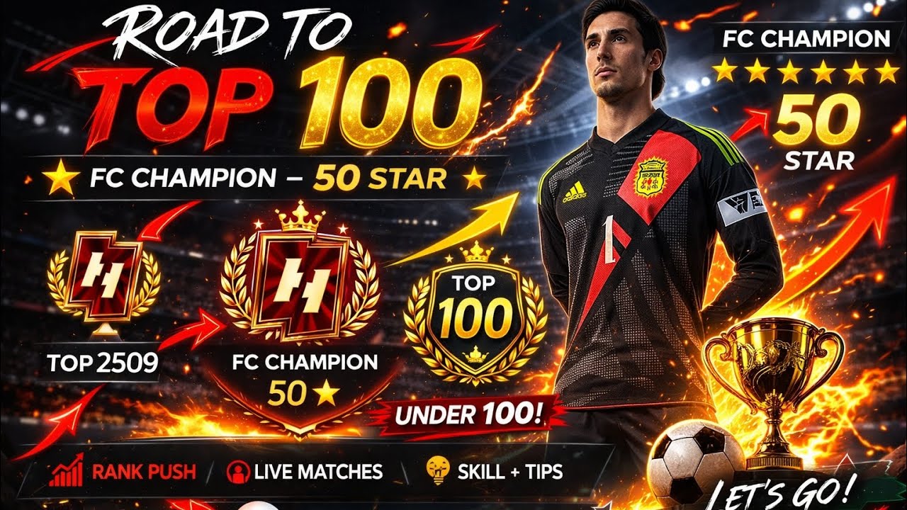 HOW TO REACH  FC CHAMPION 50⭐IN FC MOBILE  AND How to Reach TOP 100 in  🏆/ FCChampion10 to 20 DAY 2