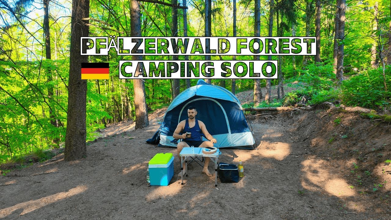 Solo Camping and Hiking Adventure in Pfälzerwald Germany – Tent Camping in the Forest