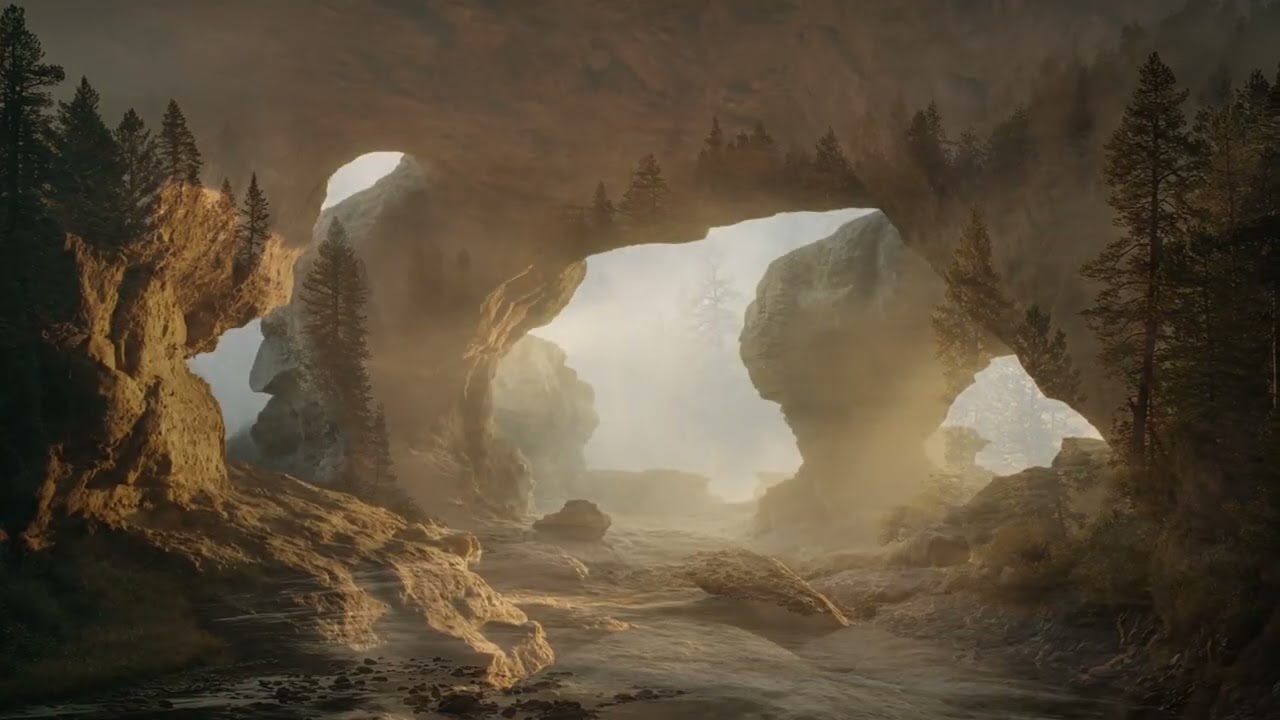Relaxing Classical Music: Peaceful Forest Waterfall Views