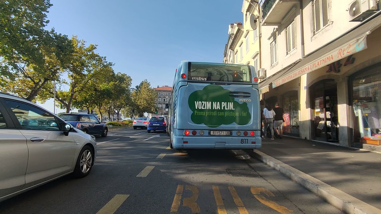 CROATIA,RIJEKA. BUS LINE 7A  SVETI KRIŽ - HOSTI
