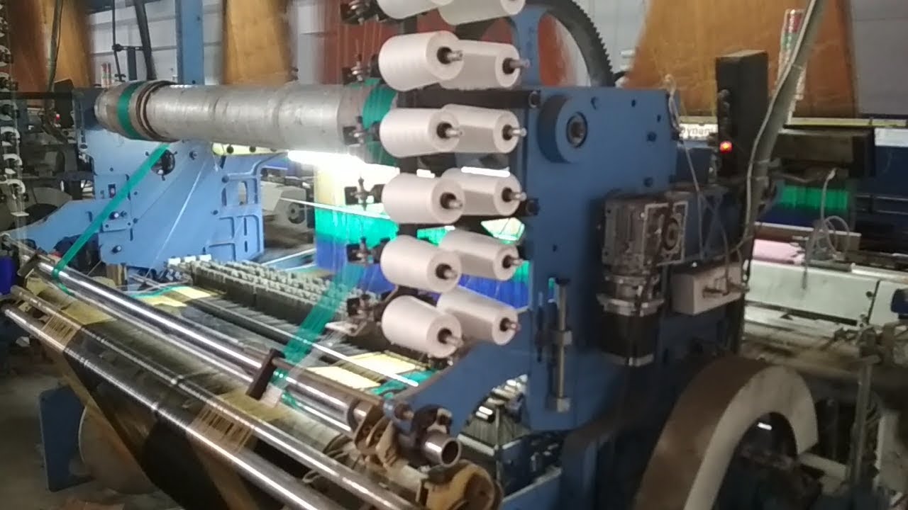 Double Beam Rapier Loom with Electronic Jacquard, Electronic Let-off & Take up www.dynamiclooms.com