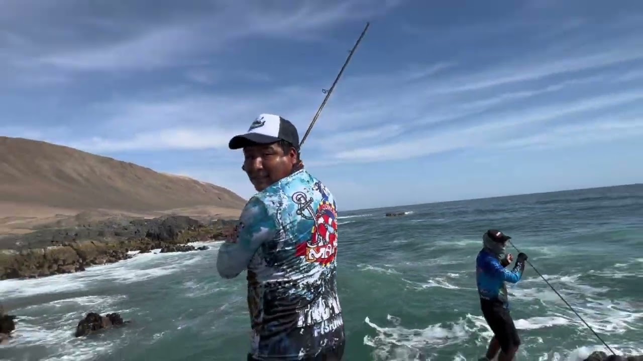 Pesca de corvina en playas de tacna 