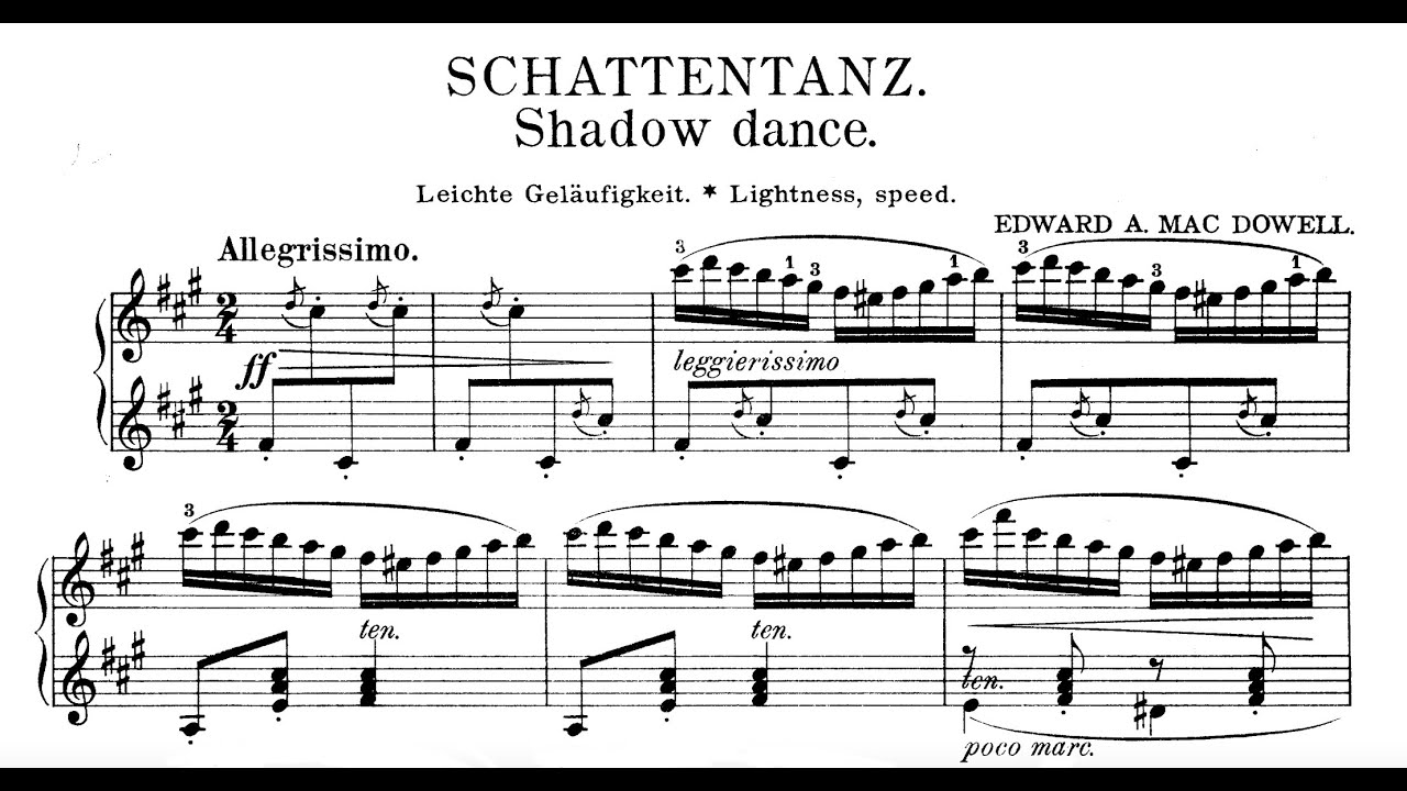 MacDowell: Shadow Dance, Op. 39 No. 8 (Zeng)