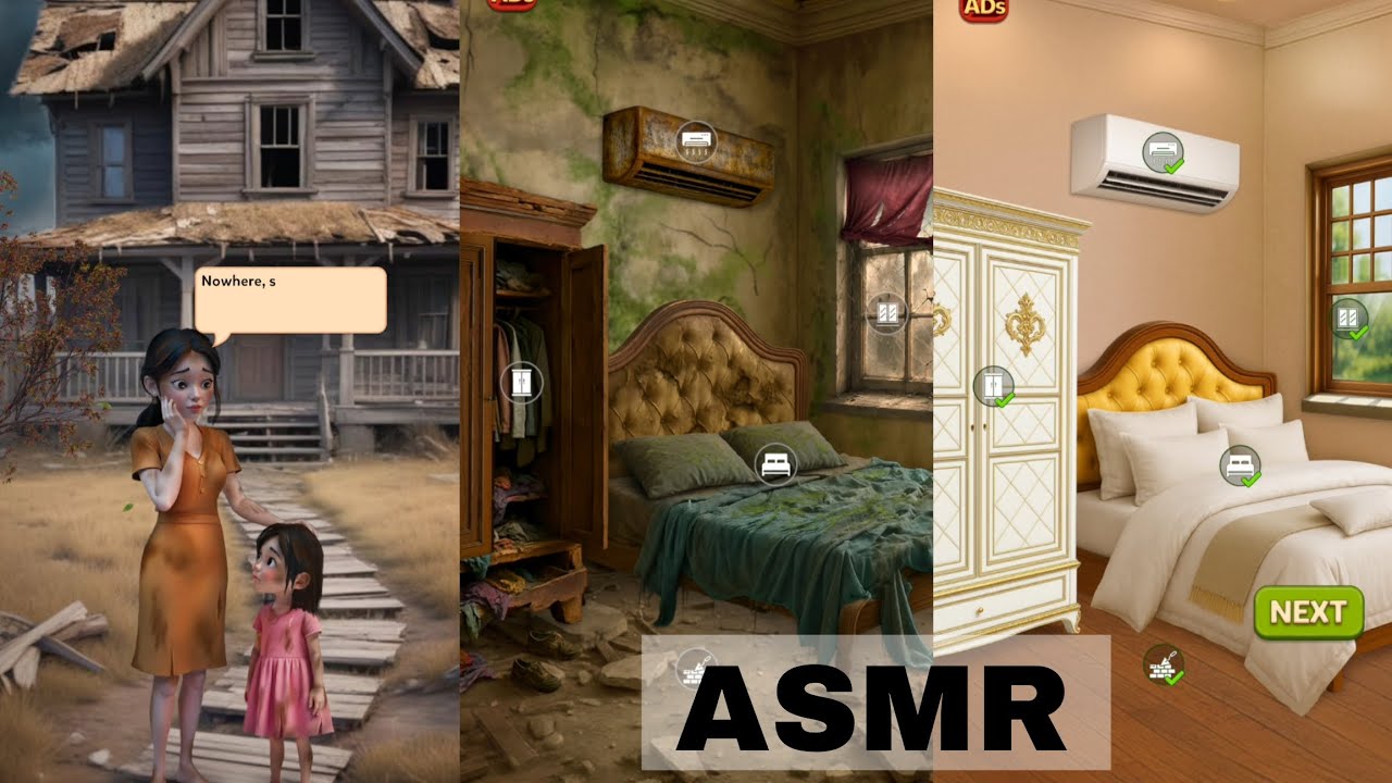 House Makeover : ASMR Cleaning | cleaning the Bedroom, Floor, Wardrobe 