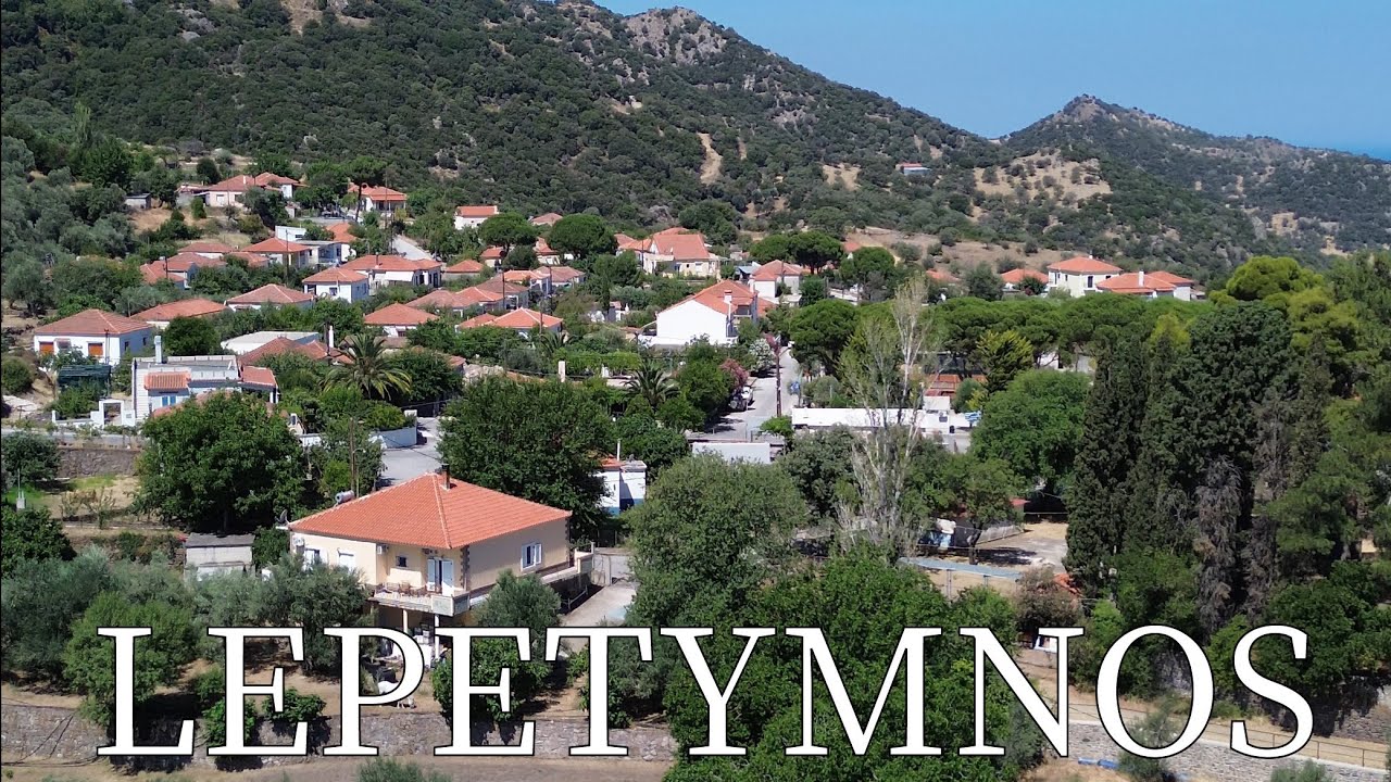 Lepetymnos, Island Lesvos, Greece - by drone [4K]. #lesbos