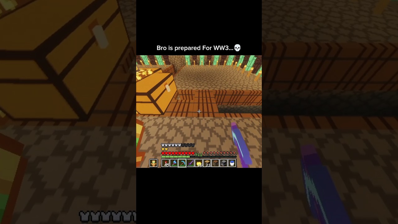 Bro is prepared for WW3 💀#minecraft #ytshorts #shorts
