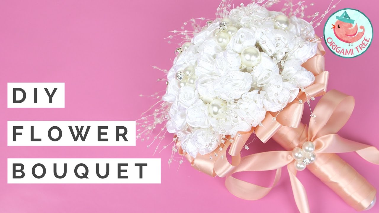 Wedding Bouquet Tutorial - How to Make DIY Flower Bouquet for Weddings & Spring - Real/Fake Flowers