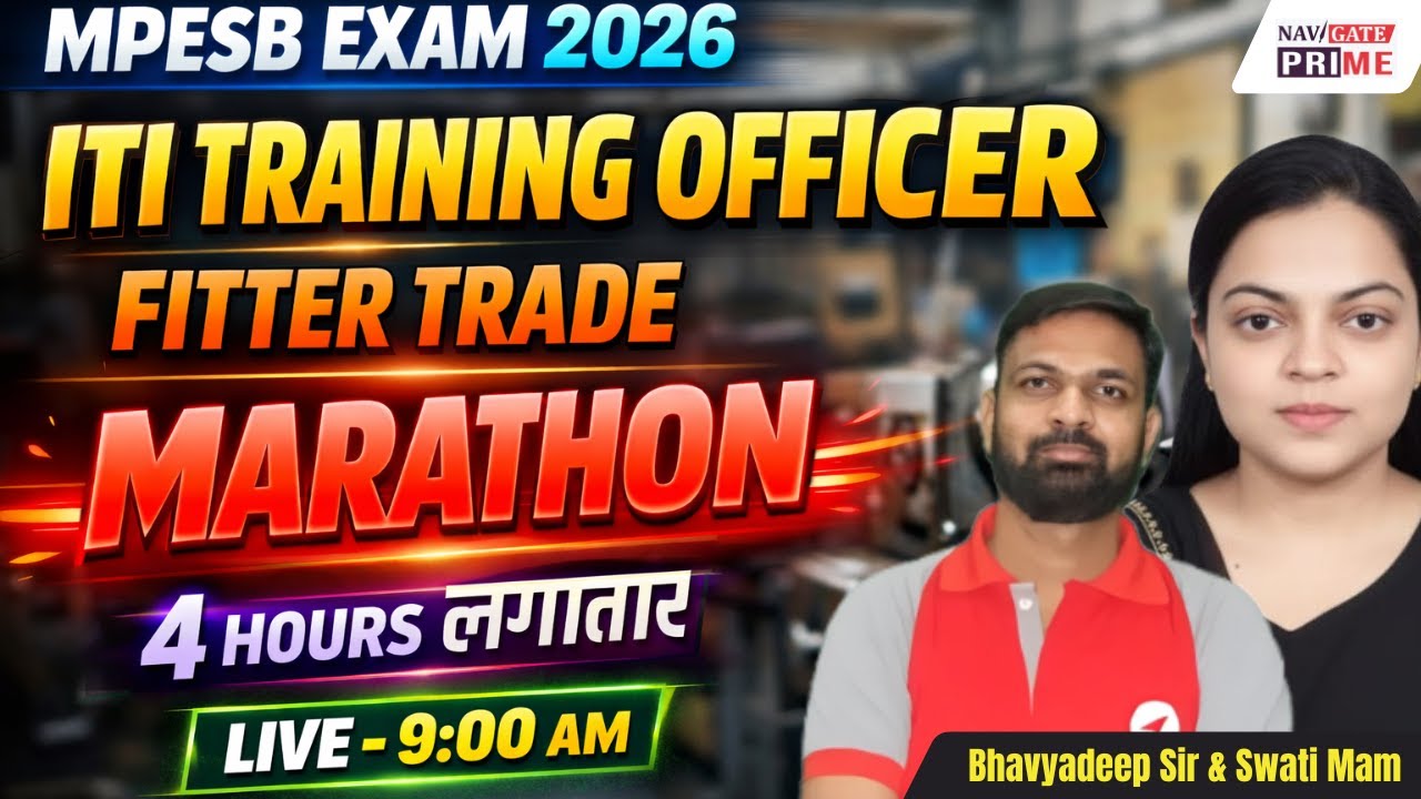 MPESB ITI TRAINING OFFICER | FINAL REVISION MEGA MARATHON-02|FITTER TRADE| TECHNICALPART