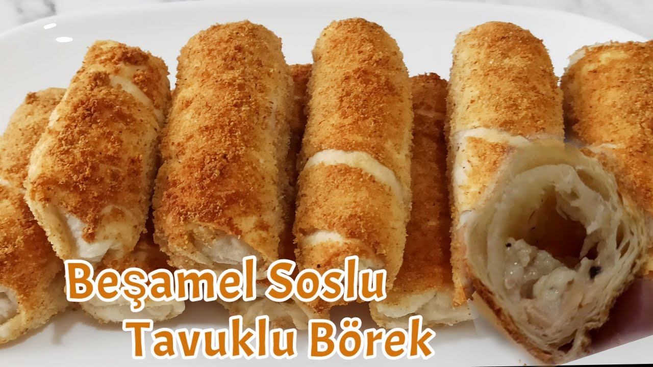 Bu Börek Favoriniz Olacak 💯 Beşamel Soslu Tavuklu Çıtır Börek 👌