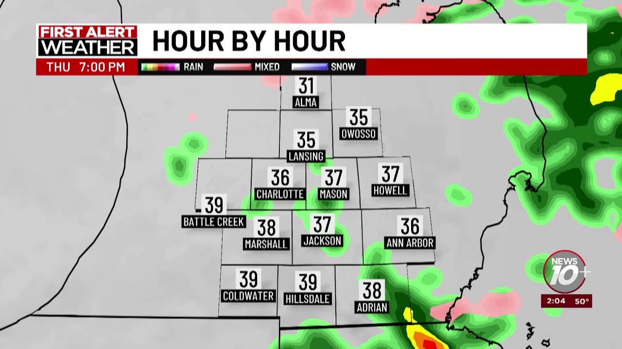 WATCH LIVE: Tracking the incoming rain as temperatures warm up in Mid-Michigan